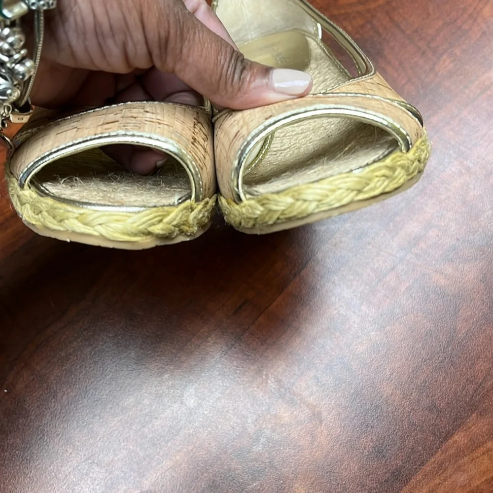 Donald J pliner Coraa Cork Espadrilles wedge sandals